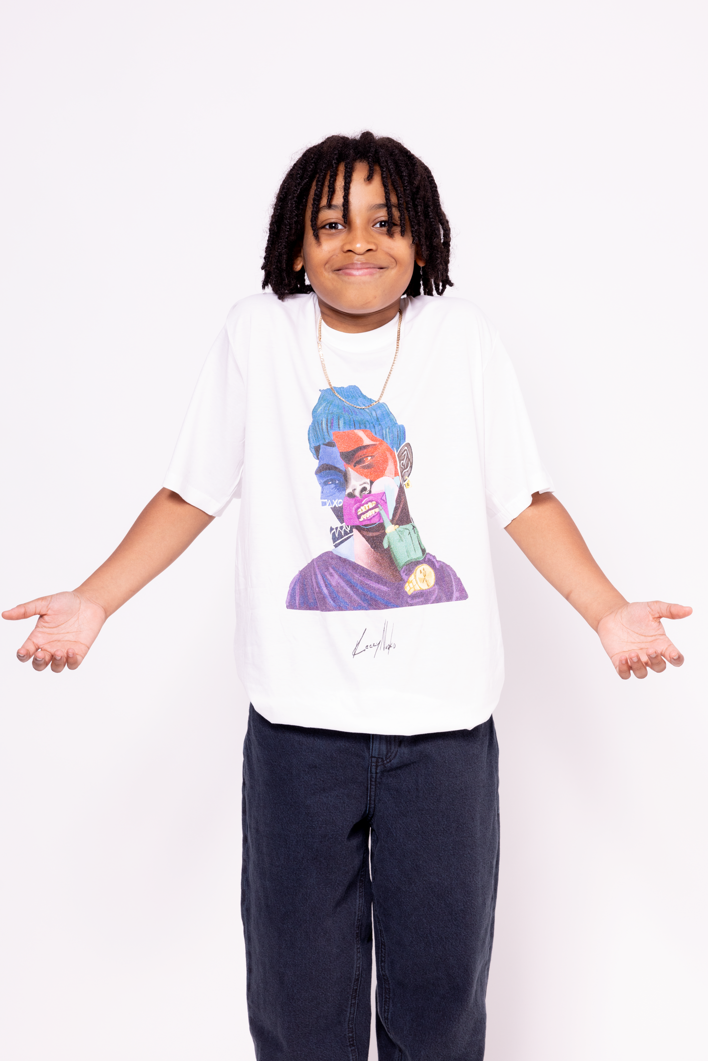 Artistic Echo: Vibrant Tee by Rodney