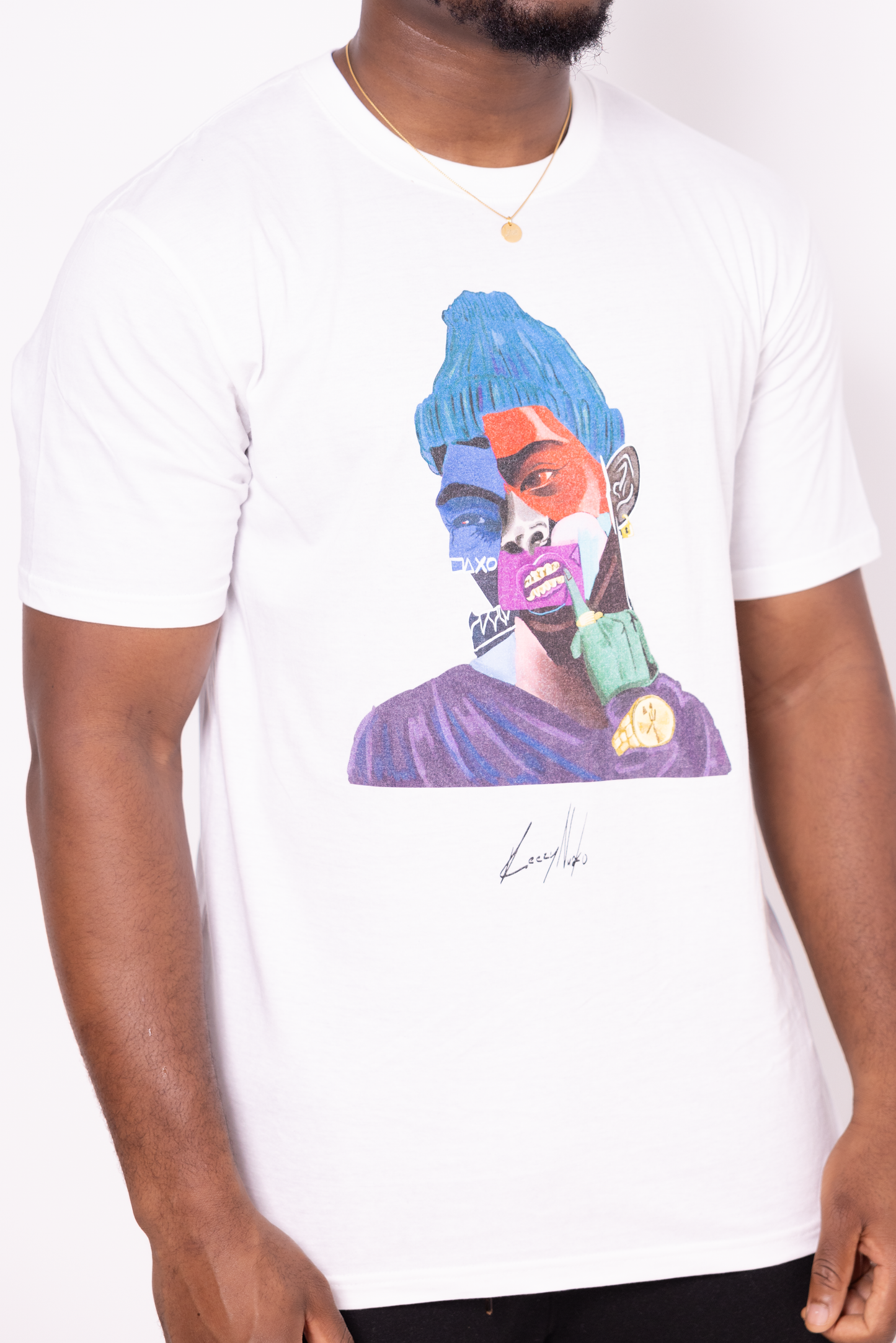 Artistic Echo: Vibrant Tee by Rodney